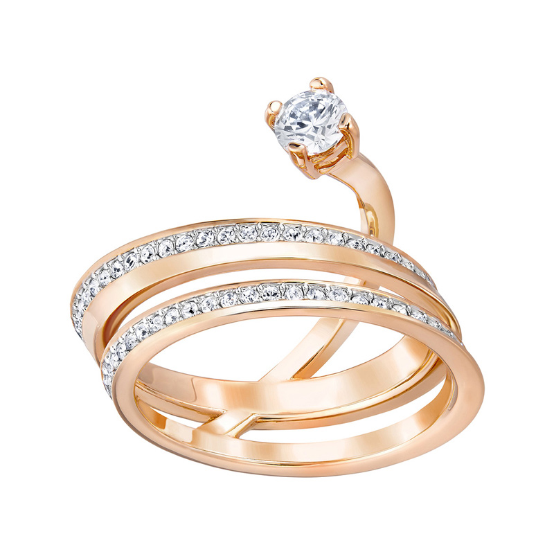 Купить «Swarovski 5257535 Кольцо FRESH:RING MED CRY/ROS р.58» в интернет-магазине «Золотое время»