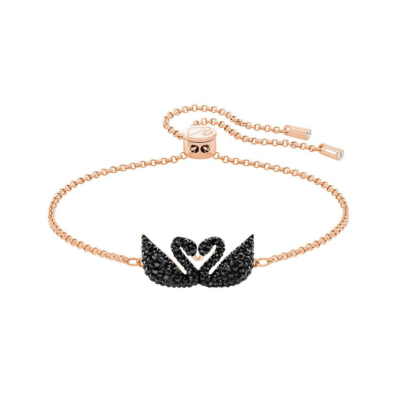 Купить «Swarovski 5344132 ICONIC SWAN: браслет DOUBLE JET/ROS M» в интернет-магазине «Золотое время»