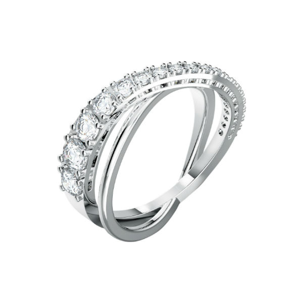 Купить «Swarovski 5563911 TWIST: кольцо ROWS CZWH/RHS 55» в интернет-магазине «Золотое время»