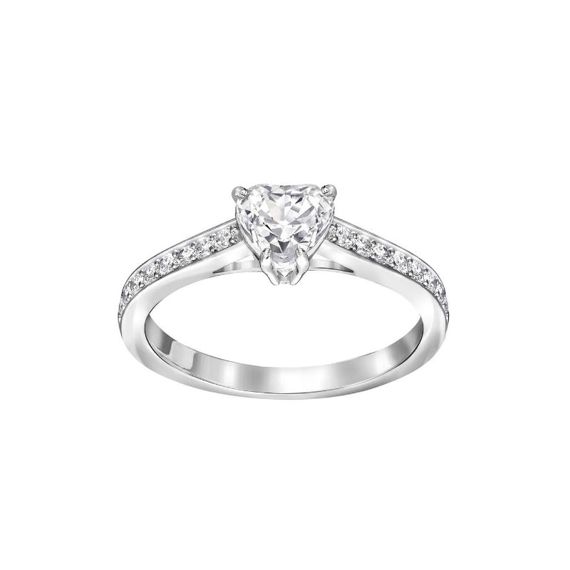 Купить «Swarovski 5221390 Кольцо ATTRACT HEART р.60 прозр.родий» в интернет-магазине «Золотое время»