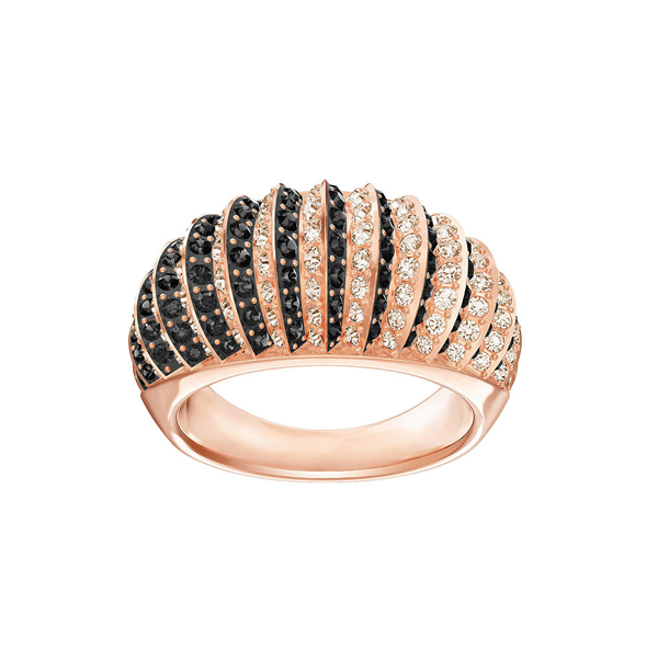 Купить «Swarovski 5412037 Кольцо LUXURY: DOMED JET/SILK/ROS р.52» в интернет-магазине «Золотое время»