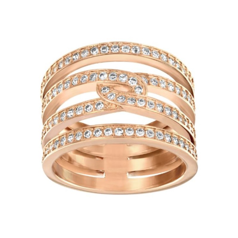 Купить «Swarovski 5123789 Кольцо CREATIVITY р.55 прозр.золото» в интернет-магазине «Золотое время»