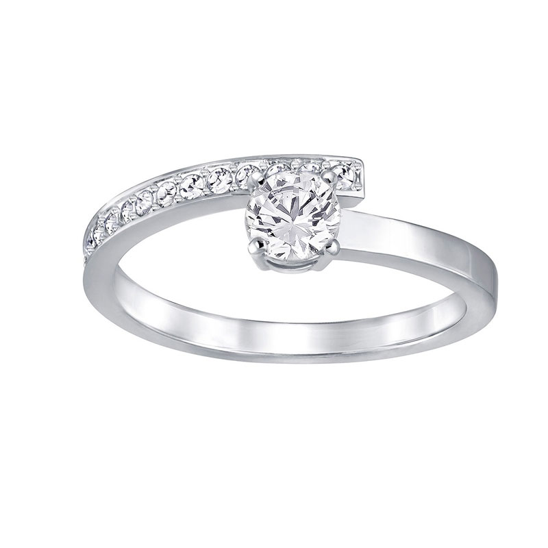 Купить «Swarovski 5251685 FRESH: кольцо SML CRY/CZWH/RHS 52» в интернет-магазине «Золотое время»