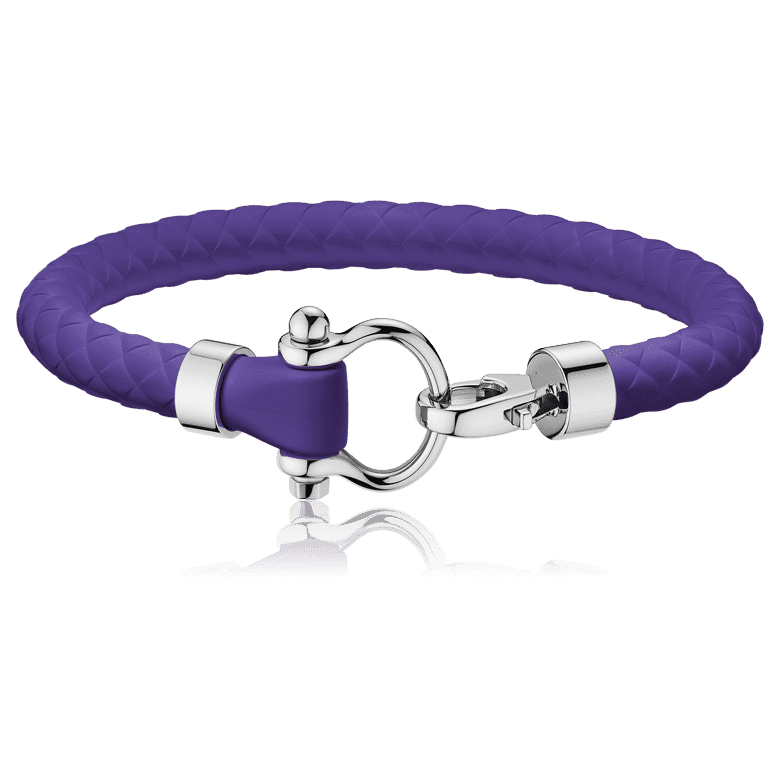 Купить «Omega B34STA0509304 Браслет SAILING RUBBER PURPLE/STEEL 21CM» в интернет-магазине «Золотое время»