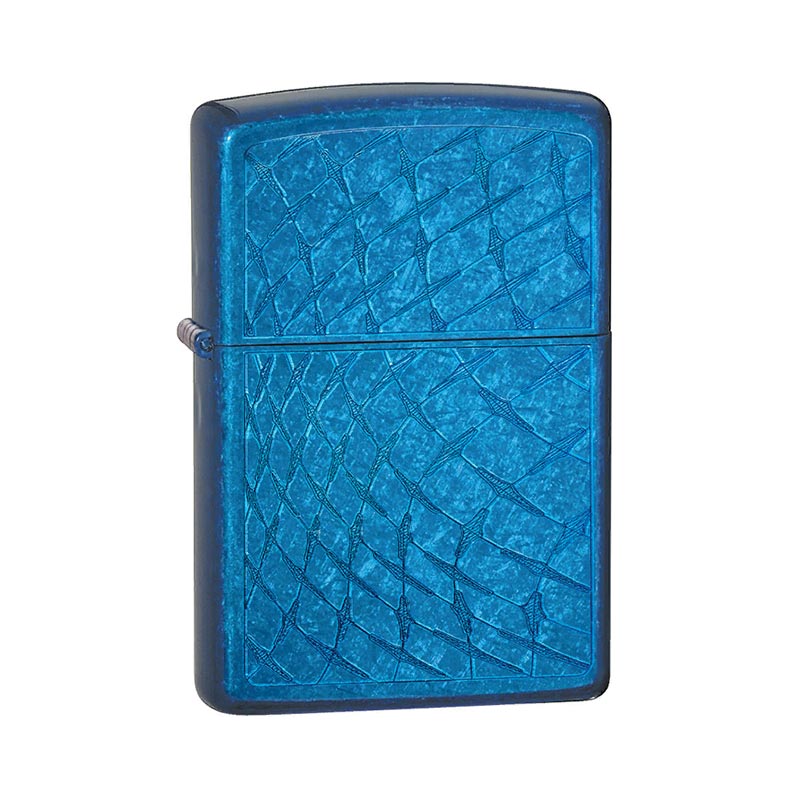 Купить «28341 Зажигалка ZIPPO Diamond Plate, латунь c покрытием Cerulean™, синий» в интернет-магазине «Золотое время»