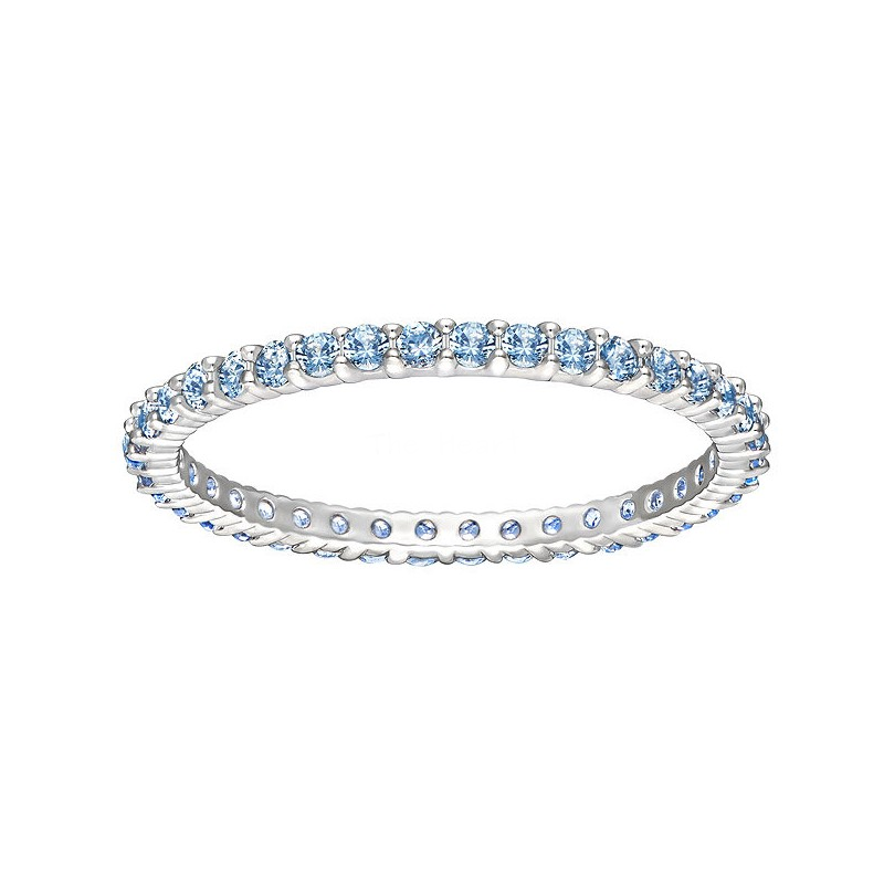 Купить «Swarovski 5142382 Кольцо VITTORE св.голубое р.55 родий» в интернет-магазине «Золотое время»