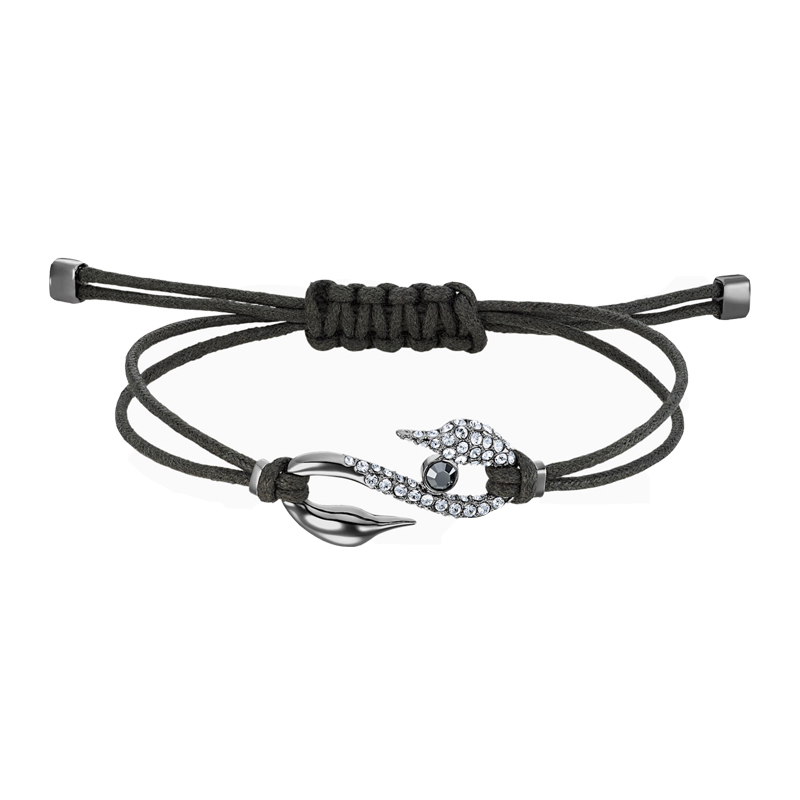 Купить «Swarovski 5511777 SWAPOWER: браслет S HOOK JET/CRY/RUS M» в интернет-магазине «Золотое время»