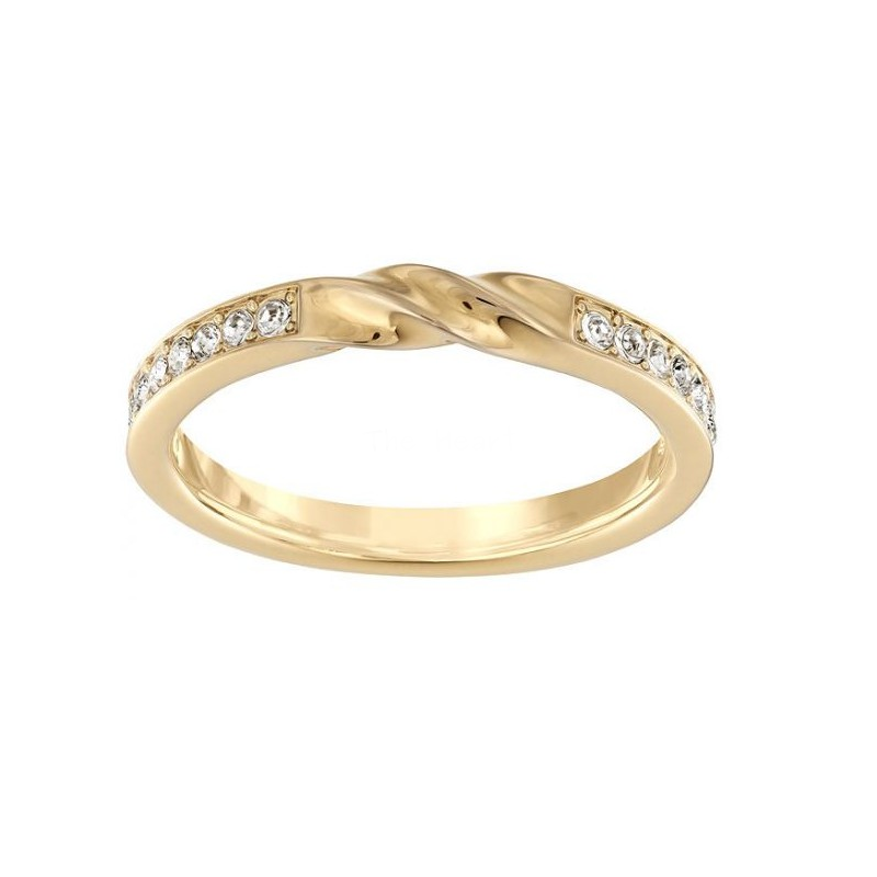 Купить «Swarovski 5139664 Кольцо CURLY прозр.р.50 золото» в интернет-магазине «Золотое время»