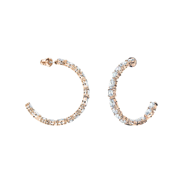 Купить «Swarovski 5585438 TENNIS DLXMC: серьги HOOP CZWH/ROS 2» в интернет-магазине «Золотое время»