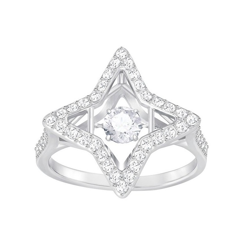 Купить «Swarovski 5372931 Кольцо SPARK DC:STAR CZWH/CRY/RHS  р.58» в интернет-магазине «Золотое время»