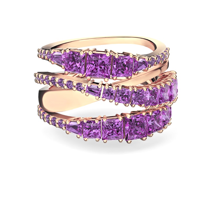Купить «Swarovski 5564872 TWIST: кольцо WRAP CZFE/ROS 55» в интернет-магазине «Золотое время»