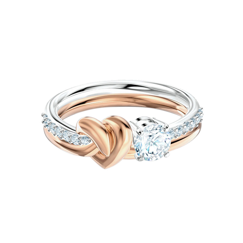 Купить «Swarovski 5535397 LIFELONG HRT: кольцо CRY/CZWH/MIX 60» в интернет-магазине «Золотое время»
