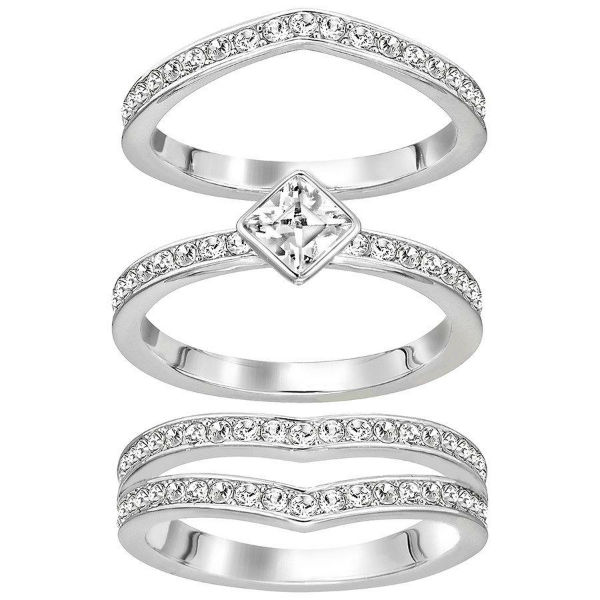Купить «Swarovski 5221375 Кольцо ALPHA р.50 прозр.родий» в интернет-магазине «Золотое время»
