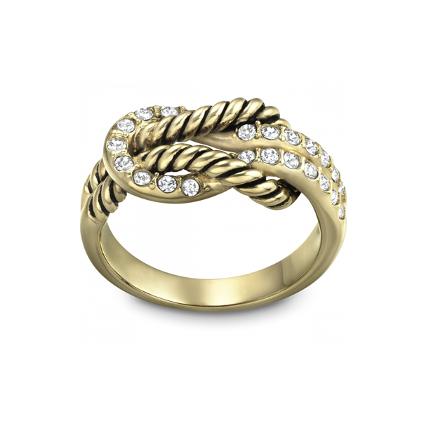 Купить «Swarovski 5030737 Кольцо R&J KNOT р58 золото» в интернет-магазине «Золотое время»