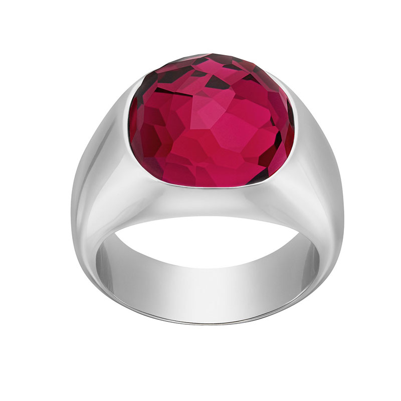 Купить «Swarovski 5184637 Кольцо DOT рубин./прозр. р.52 родий» в интернет-магазине «Золотое время»