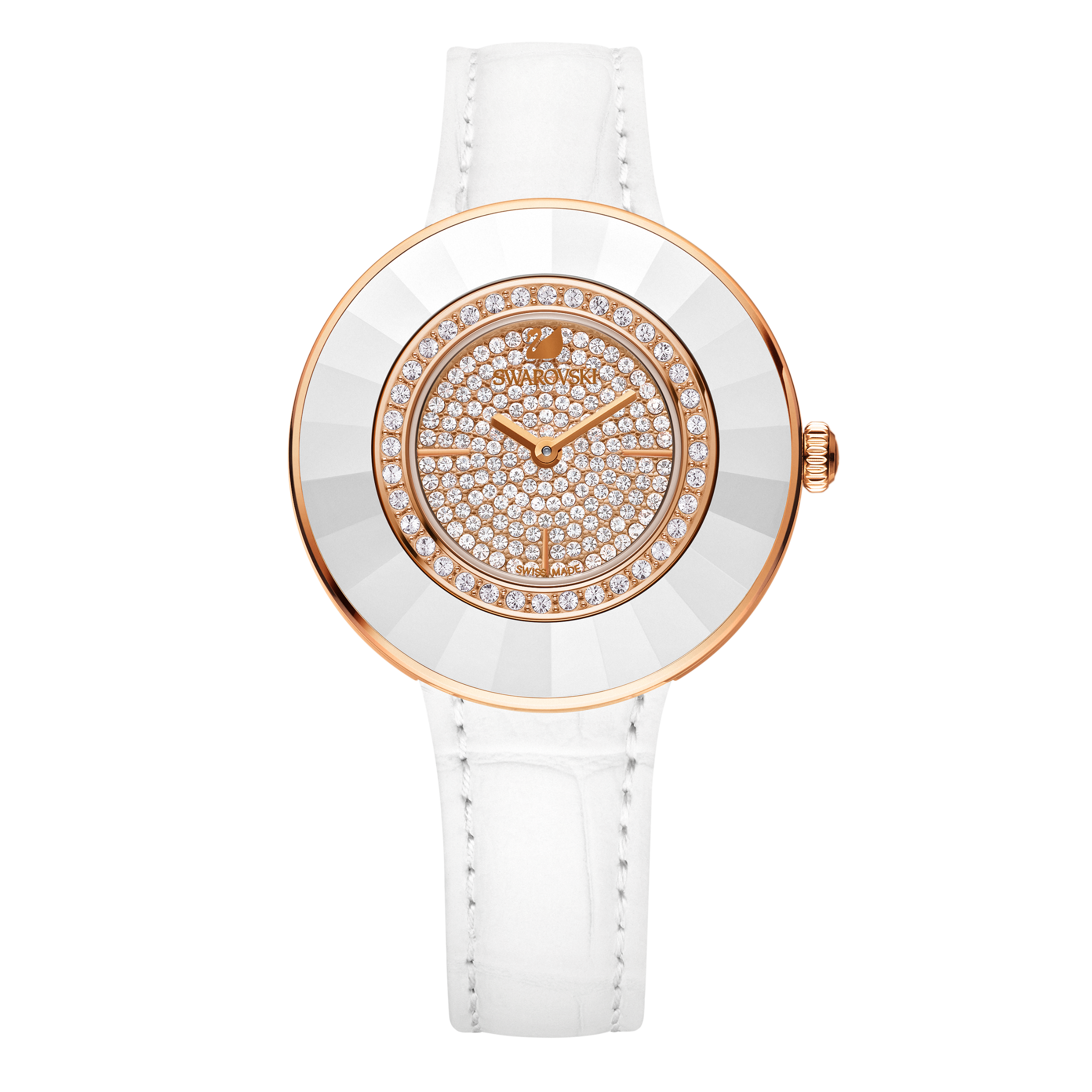 Купить «Swarovski 5095383 Часы OCTEA DRESSY белые/позолота» в интернет-магазине «Золотое время»
