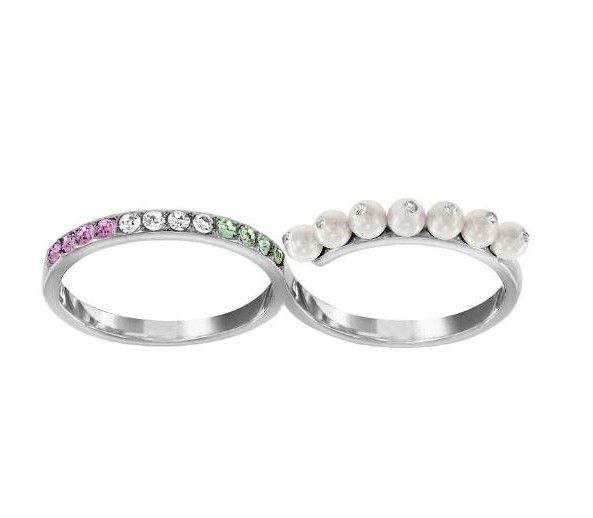 Купить «Swarovski 5139710 Кольцо CALISTA DB р.58 палладий» в интернет-магазине «Золотое время»