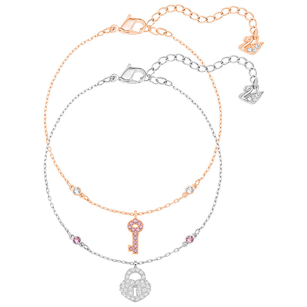 Купить «Swarovski  5272251 Браслет WISHES:KEY ROSE/CRY/MIX  р.M 2шт» в интернет-магазине «Золотое время»