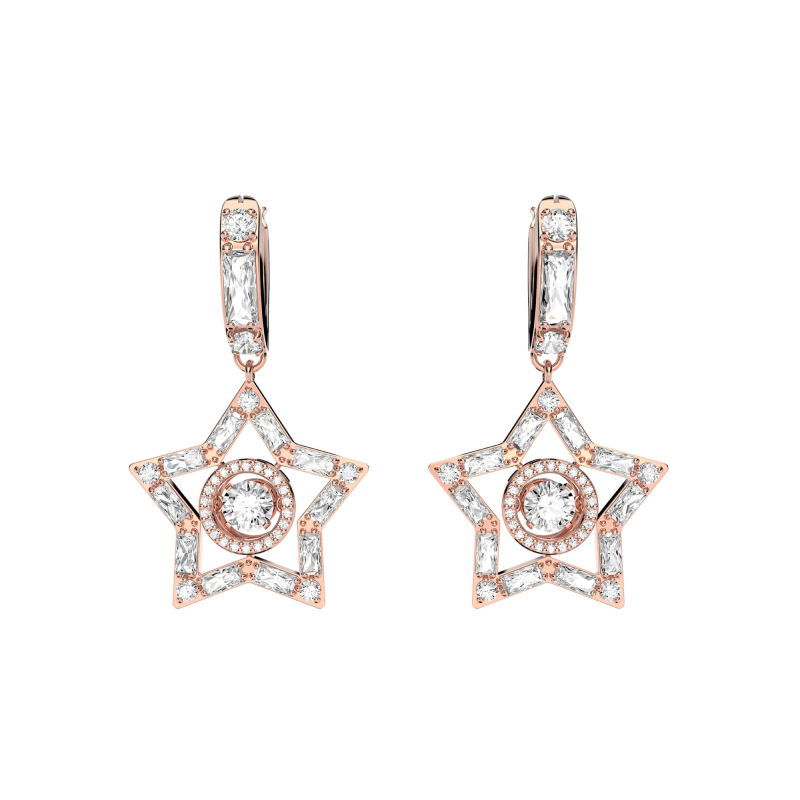 Купить «Swarovski 5617769 STELLA: Серьги CZ WHITE/ROS» в интернет-магазине «Золотое время»