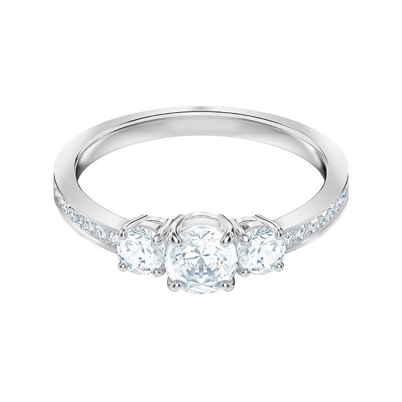 Купить «Swarovski 5414972 ATTRACT TRILOGY: кольцо RND CZWH/RHS 55» в интернет-магазине «Золотое время»