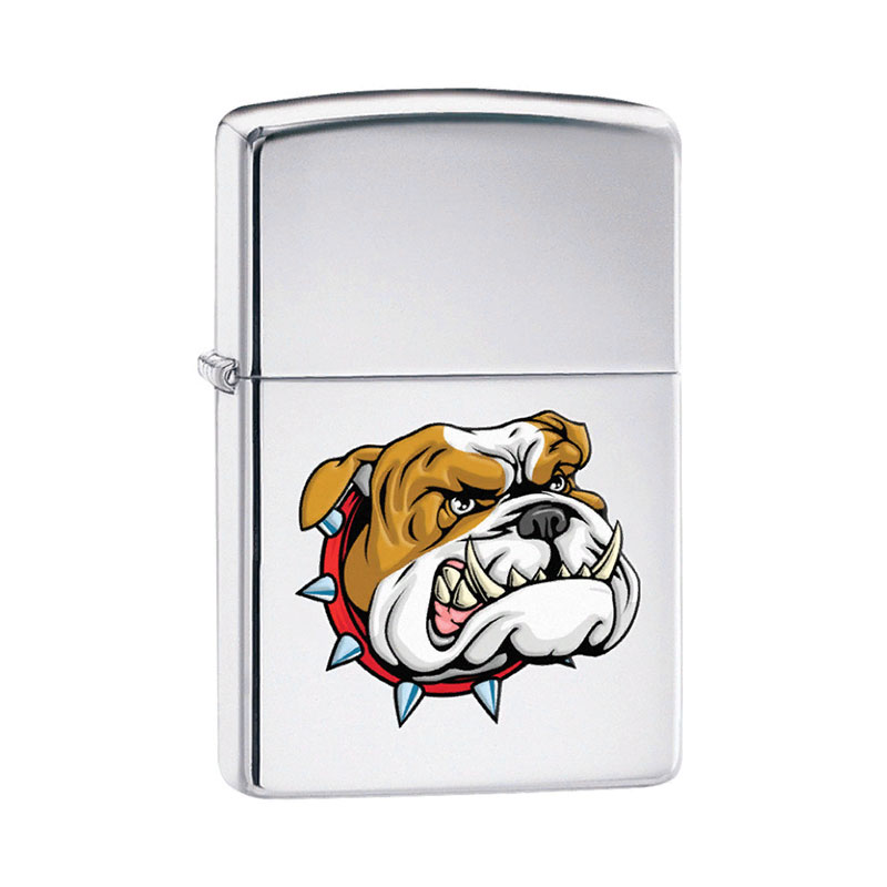 Купить «250 Зажигалка ZIPPO MEAN DOG, латунь/сталь с покрытием High Polish Chrome, серебристый» в интернет-магазине «Золотое время»