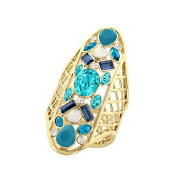 Купить «Swarovski 5115538 Кольцо CYAN св.мульти р.55 паллад» в интернет-магазине «Золотое время»