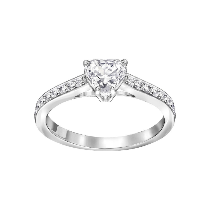 Купить «Swarovski 5221387 Кольцо ATTRACT HEART р.52 прозр.родий» в интернет-магазине «Золотое время»