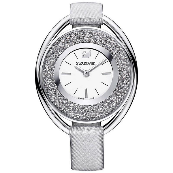 Купить «Swarovski 5263907 Часы CRYSTALLINE OVAL LS GRAY/WHT/STS» в интернет-магазине «Золотое время»