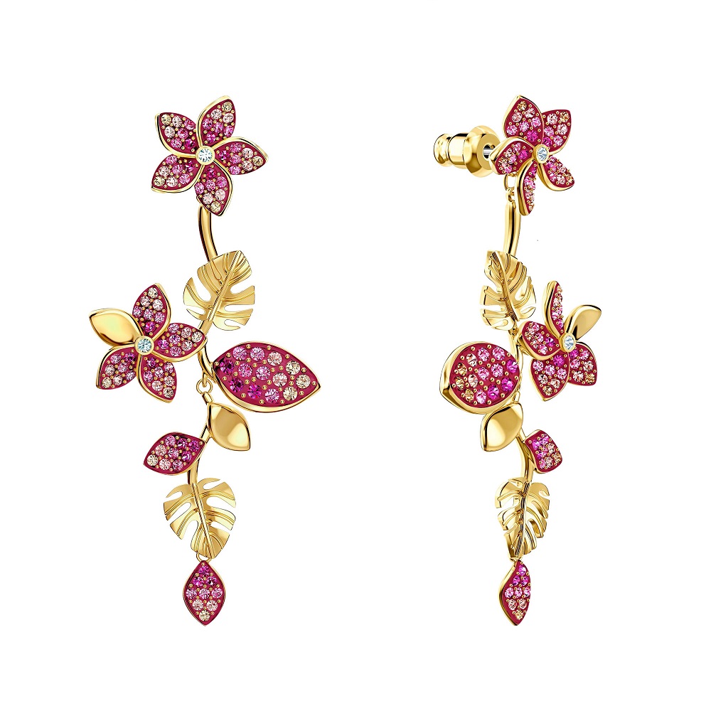 Купить «Swarovski 5520648 TROPICAL: серьги LONG FLOWER LMUL/GOS» в интернет-магазине «Золотое время»