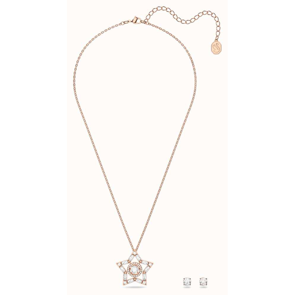 Купить «Swarovski 5622730 STELLA:кулон+серьги WHITE/ROS» в интернет-магазине «Золотое время»