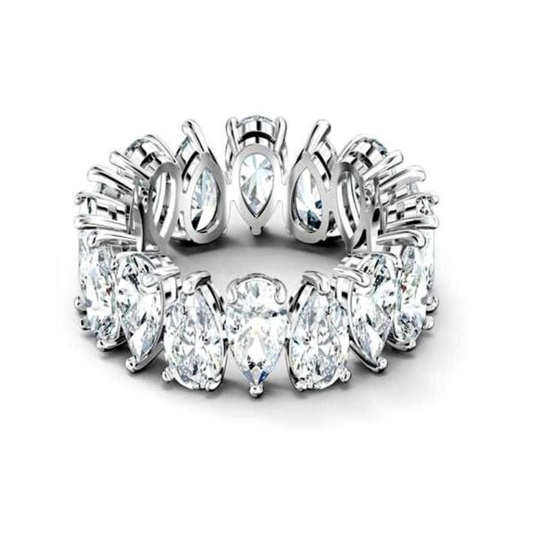 Купить «Swarovski 5572824 VITTORE: кольцо PEAR CZWH/RHS 58» в интернет-магазине «Золотое время»