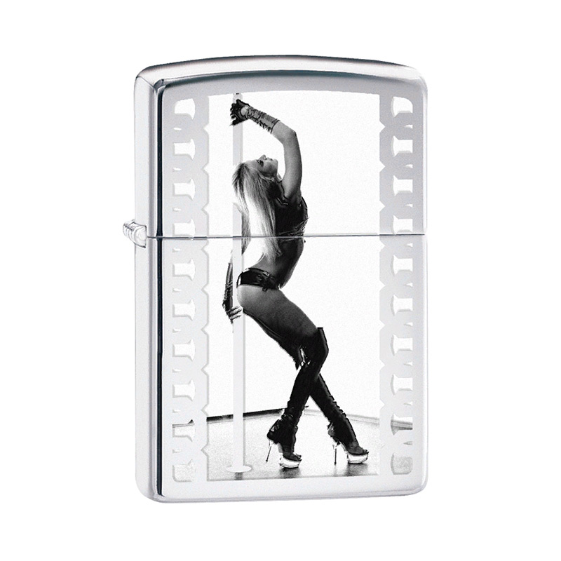 Купить «28448 Зажигалка ZIPPO Classic, латунь/сталь с покрытием High Polish Chrome, серебристый» в интернет-магазине «Золотое время»