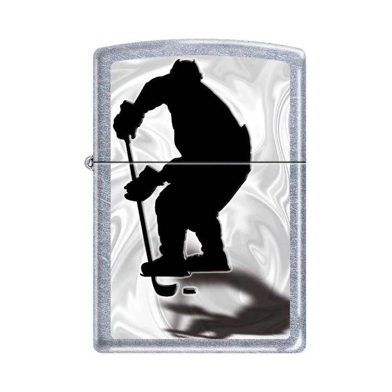 Купить «207 Зажигалка ZIPPO HOCKEY Хоккеист, латунь/сталь с покрытием Street Chrome, серебристый» в интернет-магазине «Золотое время»