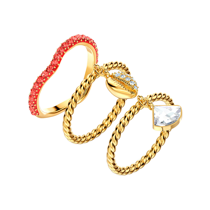 Купить «Swarovski 5535558 SHELL: кольцо SET CRY/PADP/GOS 58» в интернет-магазине «Золотое время»