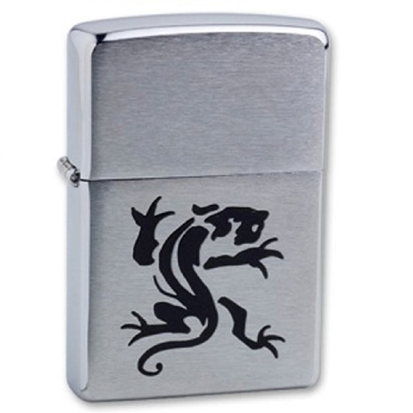 Купить «200 Зажигалка ZIPPO Panther, латунь/сталь с покрытием Brushed Chrome, УЦЕНКА» в интернет-магазине «Золотое время»