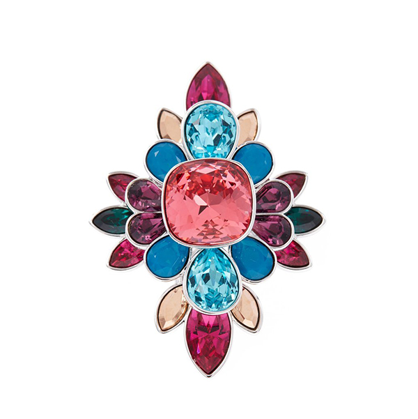 Купить «Swarovski 5113395 Кольцо CARDINAL тм.мульти р.55 родий» в интернет-магазине «Золотое время»
