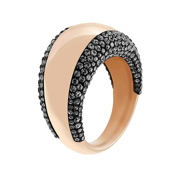Купить «Swarovski 5096483 Кольцо PEBBLE черное р.52 золото» в интернет-магазине «Золотое время»