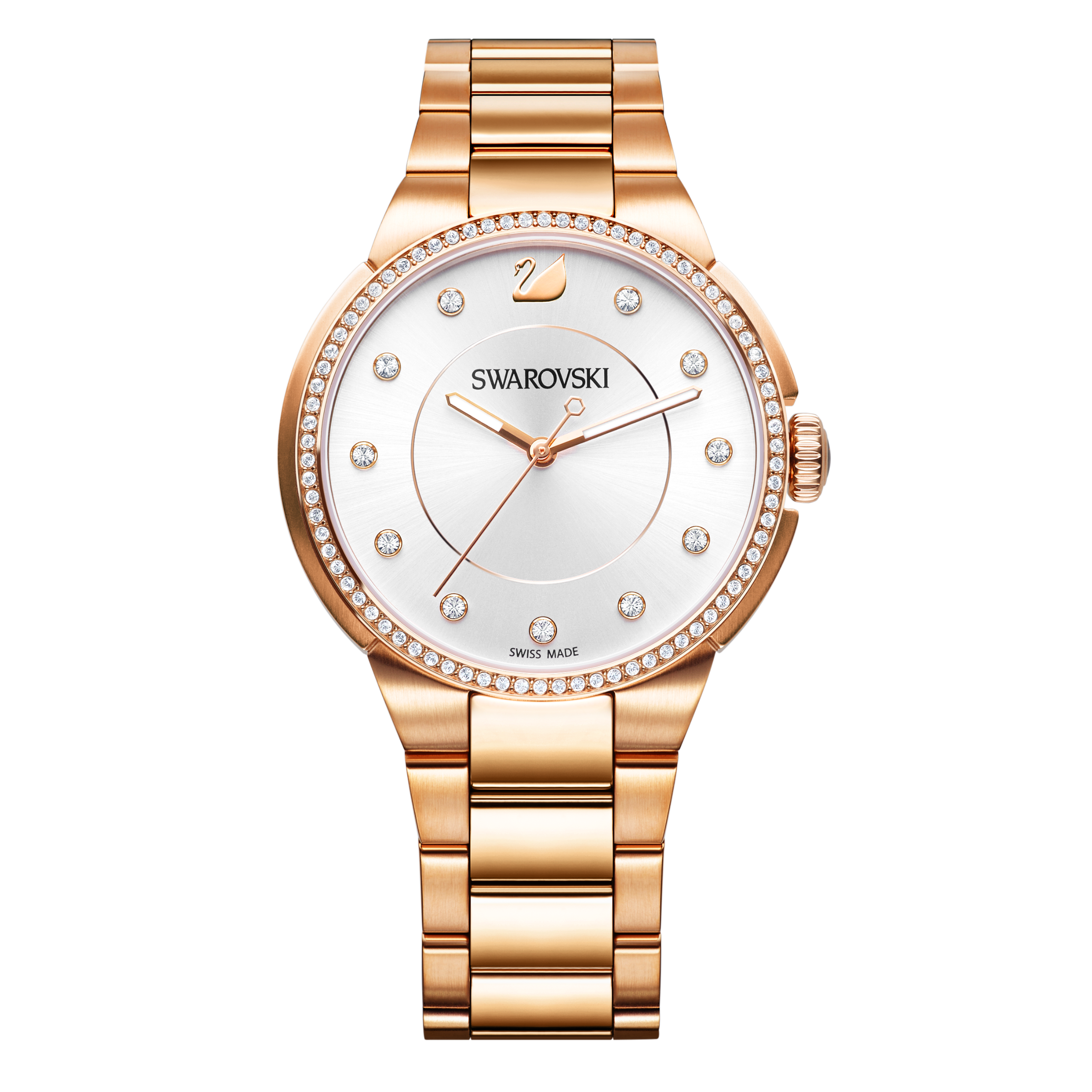 Купить «Swarovski 5181642 Часы CITY MB белые позолота» в интернет-магазине «Золотое время»