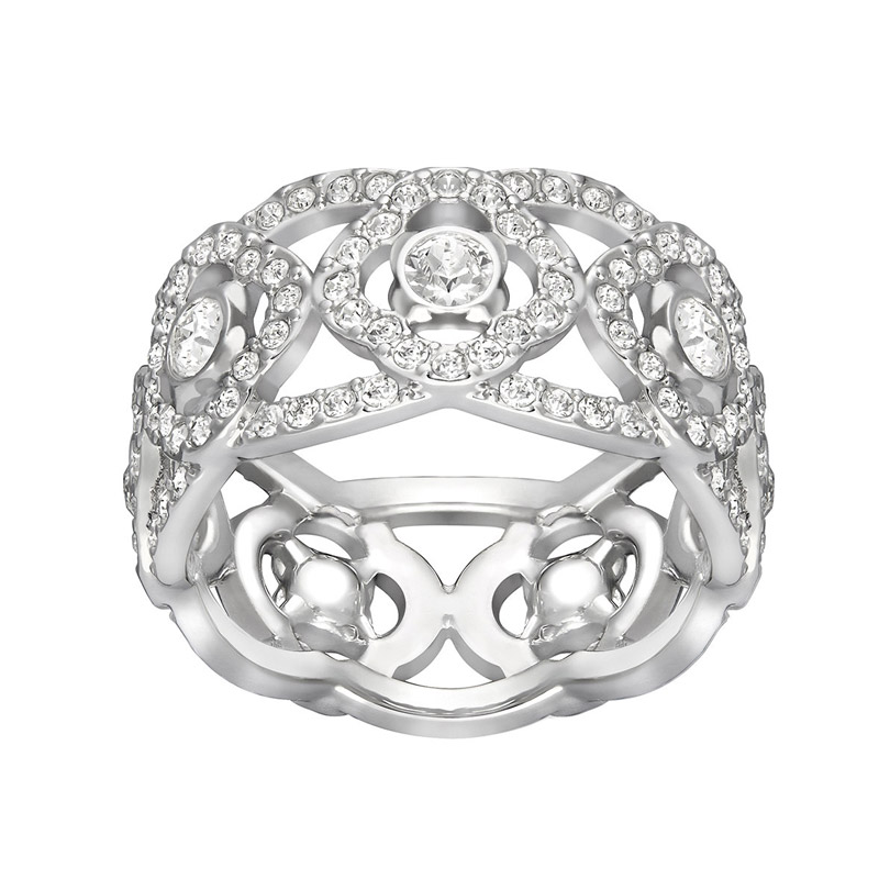 Купить «Swarovski 5184572 Кольцо DAYLIGHT р.58 прозр.родий» в интернет-магазине «Золотое время»