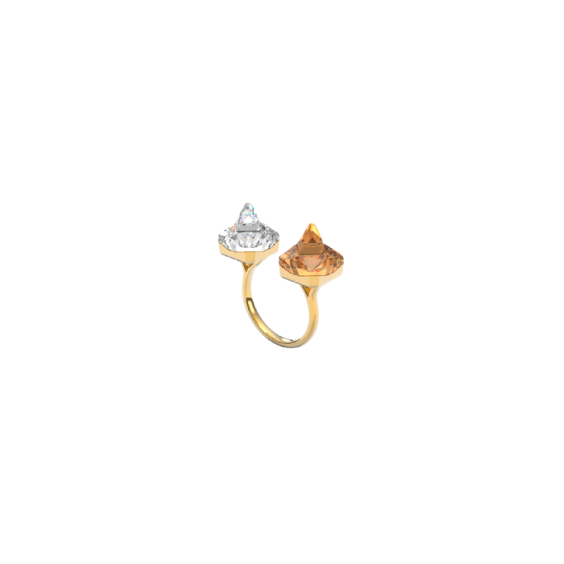 Купить «Swarovski 5620715 CHROMA: кольцо CRY/GOS 60» в интернет-магазине «Золотое время»