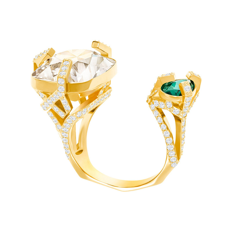 Купить «Swarovski 5288948 Кольцо HAVEN: CRY/EMRD/GOS р.55» в интернет-магазине «Золотое время»