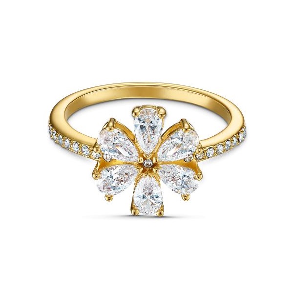Купить «Swarovski 5542531 BOTANICAL: кольцо FLOWER CZWH/GOS 52» в интернет-магазине «Золотое время»