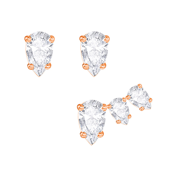 Купить «Swarovski  5277358 Серьги ATTRACT: PEAR CZWH/ROS набор» в интернет-магазине «Золотое время»