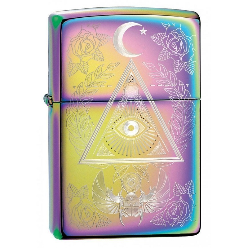 Купить «49061 Зажигалка ZIPPO Classic с покрытием Multi Color, латунь/сталь, разноцветная» в интернет-магазине «Золотое время»