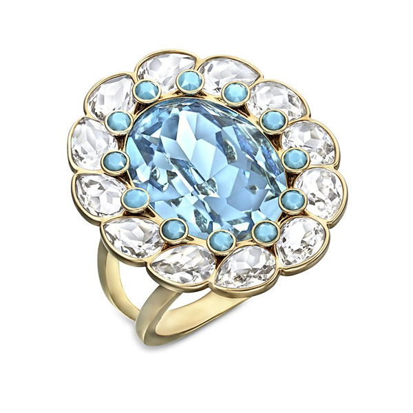 Купить «Swarovski 5037463 Кольцо AZORE р.52 золото» в интернет-магазине «Золотое время»