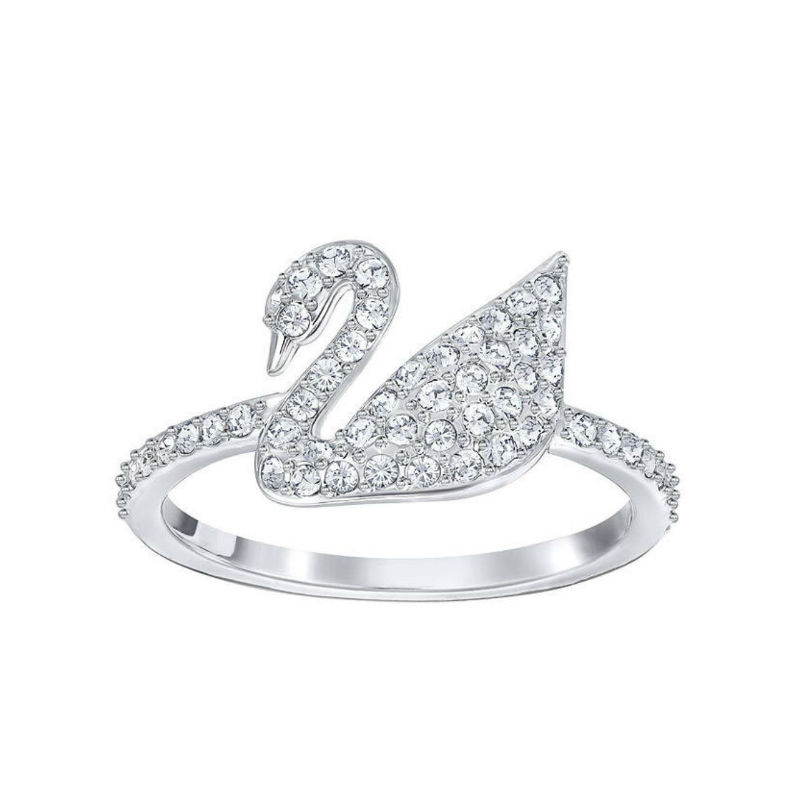 Купить «Swarovski 5250743 ICONIC SWAN: кольцо CRY/RHS 52» в интернет-магазине «Золотое время»