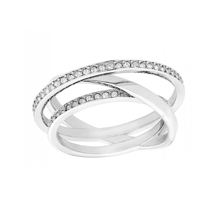 Купить «Swarovski 5071169 Кольцо SPIRAL мини р.55 родий» в интернет-магазине «Золотое время»