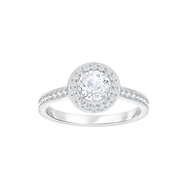 Купить «Swarovski 5409189 ANGELIC: кольцо RND LIGHT CZW/CRY/RHS 52» в интернет-магазине «Золотое время»