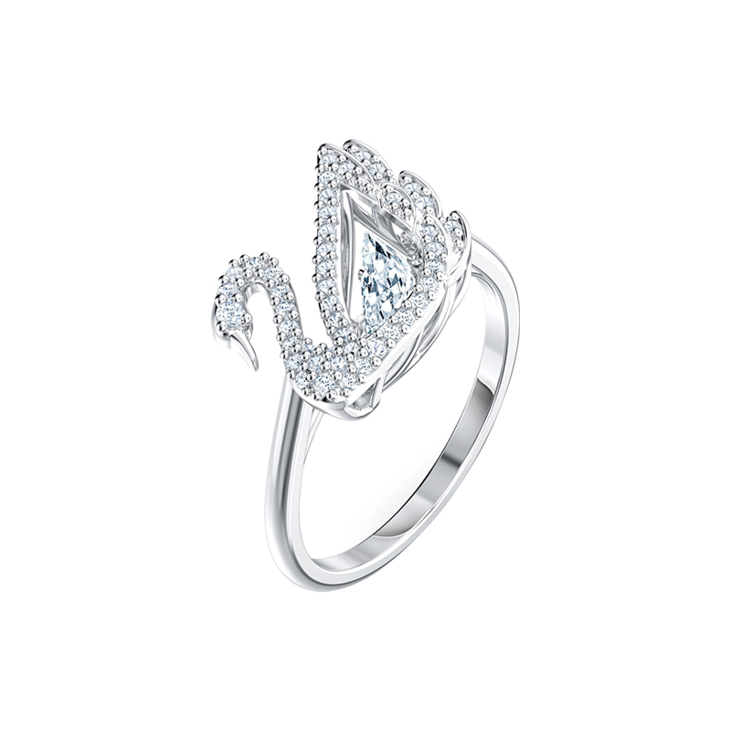 Купить «Swarovski 5534842 DANCING SWAN: кольцо CZWH/RHS 52» в интернет-магазине «Золотое время»
