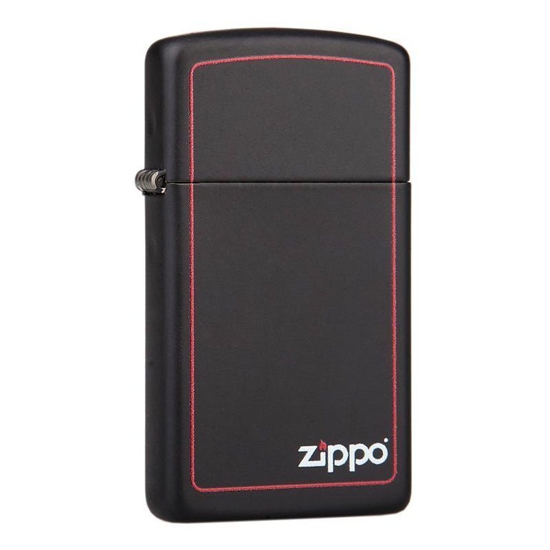 Купить «1618 Зажигалка ZIPPO Slim, латунь/сталь с покрытием Black Matte, чёрный» в интернет-магазине «Золотое время»